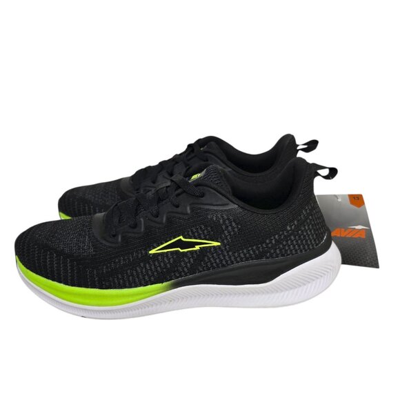 Avia Sleek Jogger Athletic Sneaker Shoes Lace Up Mens Size 13 Black Breathable - Picture 1 of 11